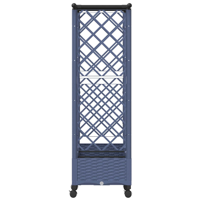 Pat Ridicat cu Trellis și Acoperiș Gri 164 x 40 x 127 cm PP - WALTI WALTI