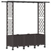 Pat Ridicat cu Trellis și Acoperiș Maro 162,5 x 40 x 142 cm PP - WALTI WALTI