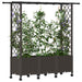 Pat Ridicat cu Trellis și Acoperiș Maro 162,5 x 40 x 142 cm PP - WALTI WALTI