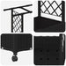 Pat Ridicat cu Trellis și Acoperiș Negru 162,5 x 40 x 142 cm PP - WALTI WALTI