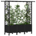 Pat Ridicat cu Trellis și Acoperiș Negru 162,5 x 40 x 142 cm PP - WALTI WALTI