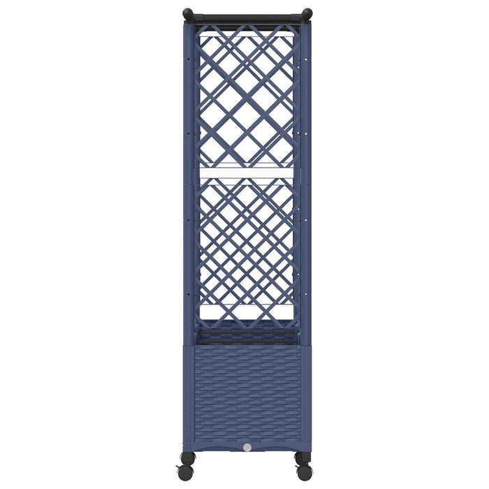 Pat Ridicat cu Trellis și Acoperiș Gri 162,5 x 40 x 142 cm PP - WALTI WALTI