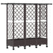 Pat Ridicat cu Trellis și Acoperiș Maro 164 x 40 x 127 cm PP - WALTI WALTI