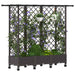 Pat Ridicat cu Trellis și Acoperiș Maro 164 x 40 x 127 cm PP - WALTI WALTI
