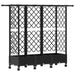 Pat Ridicat cu Trellis și Acoperiș Negru 164 x 40 x 127 cm PP - WALTI WALTI