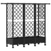 Pat Ridicat cu Trellis și Acoperiș Negru 164 x 40 x 127 cm PP - WALTI WALTI