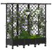 Pat Ridicat cu Trellis și Acoperiș Negru 164 x 40 x 127 cm PP - WALTI WALTI