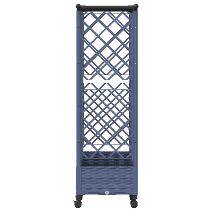 Pat Ridicat cu Trellis și Acoperiș Gri 164 x 40 x 127 cm PP - WALTI WALTI