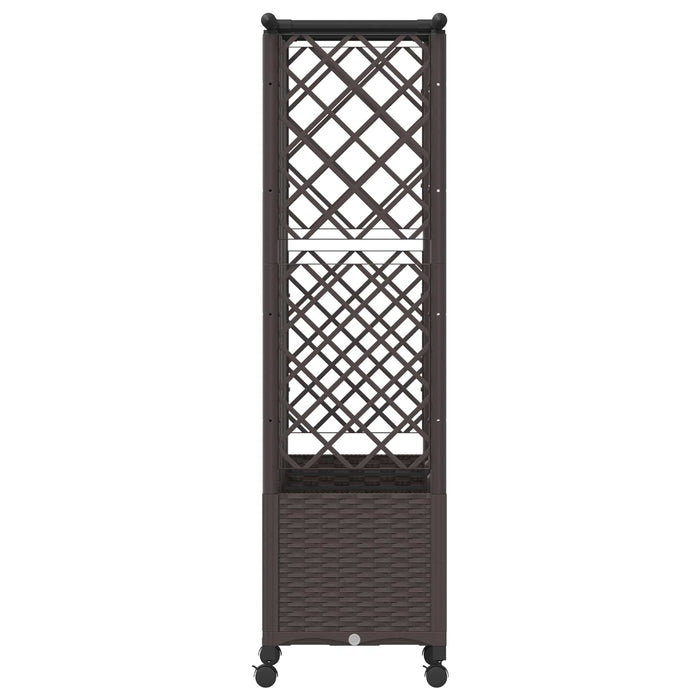 Pat Ridicat cu Trellis și Acoperiș Maro 163,5 x 40 x 142 cm PP - WALTI WALTI