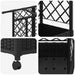 Pat Ridicat cu Trellis și Acoperiș Negru 163,5 x 40 x 142 cm PP - WALTI WALTI