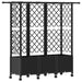 Pat Ridicat cu Trellis și Acoperiș Negru 163,5 x 40 x 142 cm PP - WALTI WALTI
