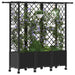 Pat Ridicat cu Trellis și Acoperiș Negru 163,5 x 40 x 142 cm PP - WALTI WALTI
