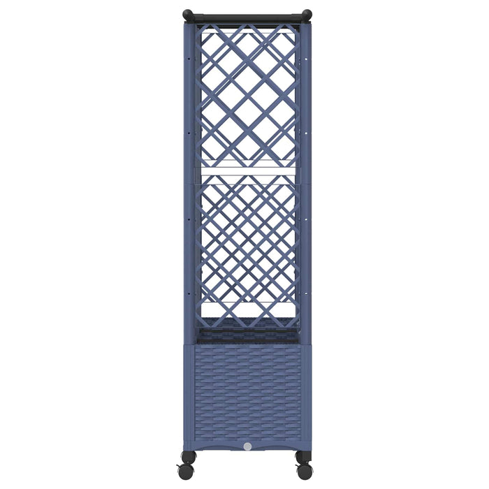 Pat Ridicat cu Trellis și Acoperiș Gri 163,5 x 40 x 142 cm PP - WALTI WALTI