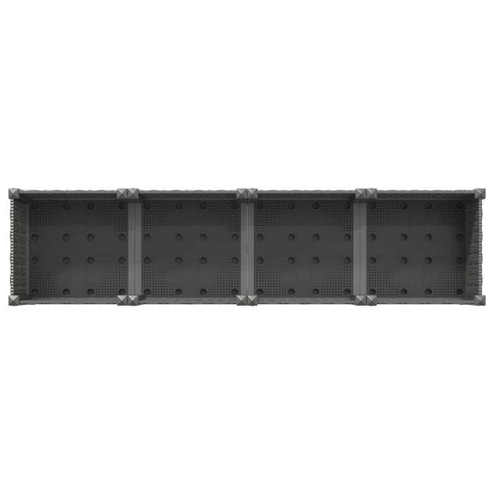 Ghiveci de grădină cu roți Gri deschis 160 x 40 x 48 cm PP WALTI