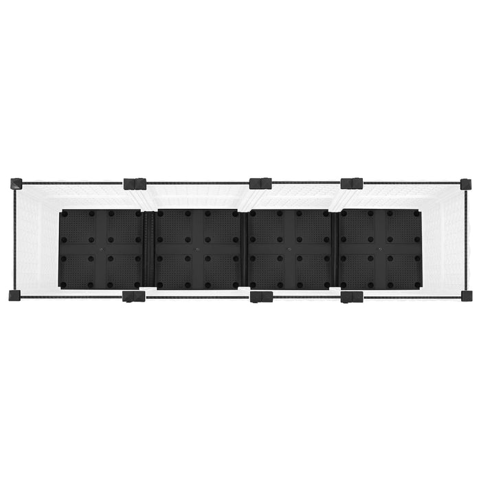 Ghiveci de grădină cu roți Alb 160 x 40 x 48 cm PP WALTI