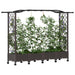 Pat Ridicat cu Trellis și Acoperiș Maro 207 x 40 x 129 cm PP - WALTI WALTI