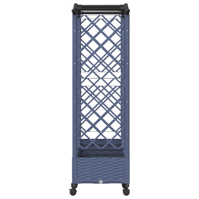 Pat Ridicat cu Trellis și Acoperiș Gri 207 x 40 x 129 cm PP - WALTI WALTI