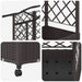 Pat Ridicat cu Trellis și Acoperiș Maro 203,5 x 40 x 129 cm PP - WALTI WALTI
