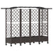 Pat Ridicat cu Trellis și Acoperiș Maro 203,5 x 40 x 129 cm PP - WALTI WALTI