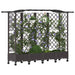 Pat Ridicat cu Trellis și Acoperiș Maro 203,5 x 40 x 129 cm PP - WALTI WALTI