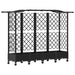 Pat Ridicat cu Trellis și Acoperiș Negru 203,5 x 40 x 129 cm PP - WALTI WALTI