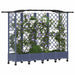 Pat Ridicat cu Trellis și Acoperiș Gri 203,5 x 40 x 129 cm PP - WALTI WALTI
