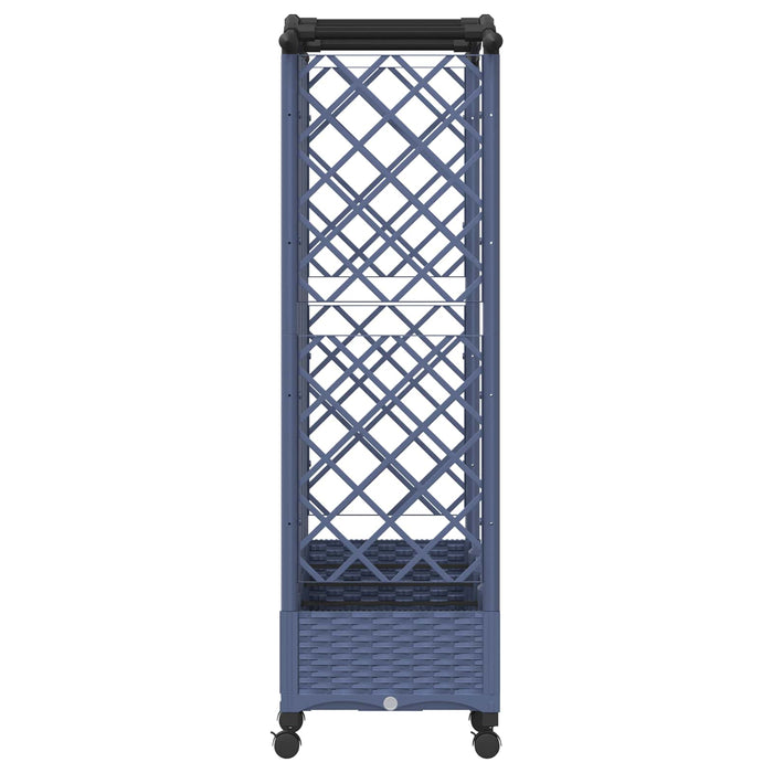 Pat Ridicat cu Trellis și Acoperiș Gri 203,5 x 40 x 129 cm PP - WALTI WALTI