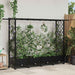 Pat Ridicat cu Trellis și Acoperiș Negru 203 x 40 x 127 cm PP - WALTI WALTI