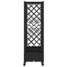 Pat Ridicat cu Trellis și Acoperiș Negru 203 x 40 x 127 cm PP - WALTI WALTI