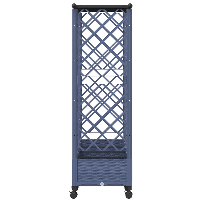 Pat Ridicat cu Trellis și Acoperiș Gri 203 x 40 x 127 cm PP - WALTI WALTI