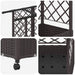 Pat Ridicat cu Trellis și Acoperiș Maro 202,5 x 40 x 127 cm PP - WALTI WALTI