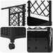 Pat Ridicat cu Trellis și Acoperiș Negru 202,5 x 40 x 127 cm PP - WALTI WALTI
