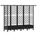 Pat Ridicat cu Trellis și Acoperiș Negru 202,5 x 40 x 127 cm PP - WALTI WALTI
