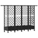 Pat Ridicat cu Trellis și Acoperiș Negru 202,5 x 40 x 127 cm PP - WALTI WALTI