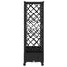 Pat Ridicat cu Trellis și Acoperiș Negru 202,5 x 40 x 127 cm PP - WALTI WALTI