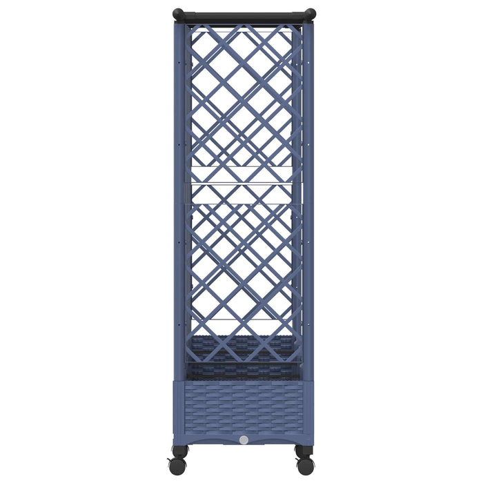Pat Ridicat cu Trellis și Acoperiș Gri 202,5 x 40 x 127 cm PP - WALTI WALTI