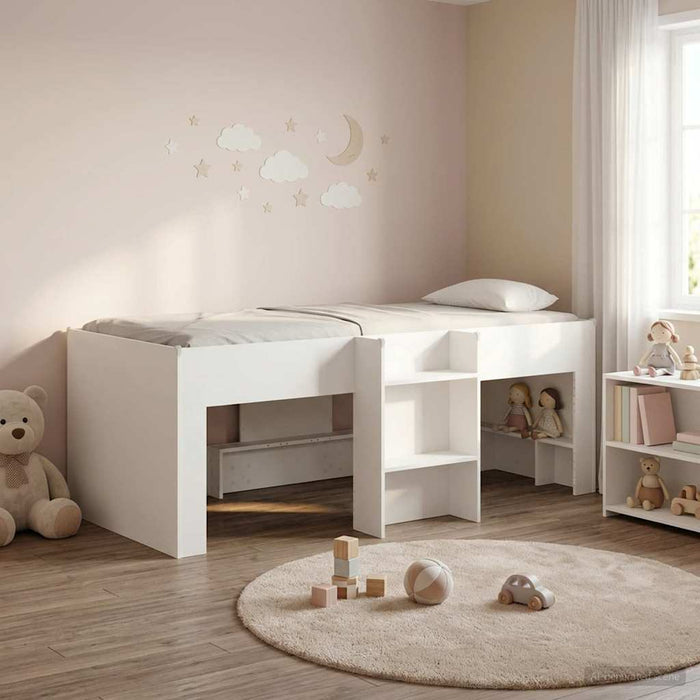 Cadru de Pat Înalț pentru Copii 2 pcs Alb 80 x 200 cm - WALTI WALTI