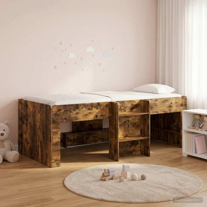 Cadru de Pat Înalț pentru Copii Stejar fumuriu 80 x 200 cm WALTI