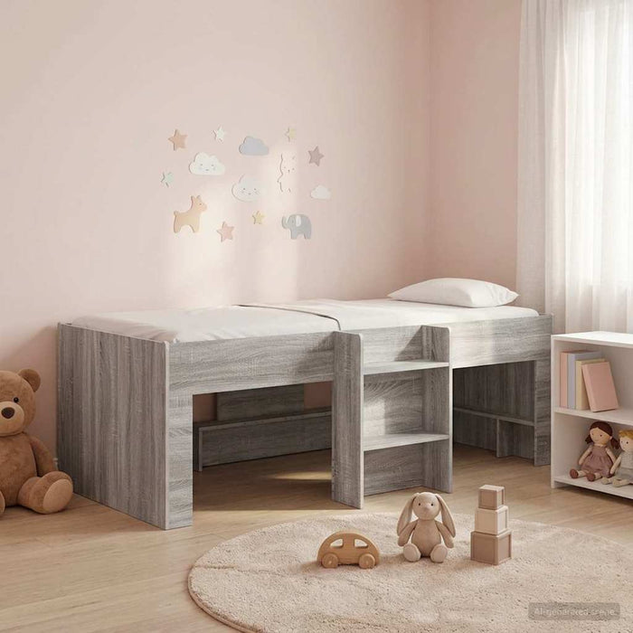 Cadru de Pat Înalț pentru Copii Sonoma gri 80 x 200 cm WALTI