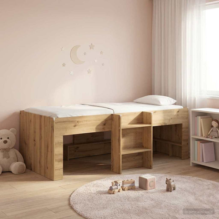 Cadru de Pat Înalț pentru Copii Stejar Artizanal 80 x 200 cm WALTI