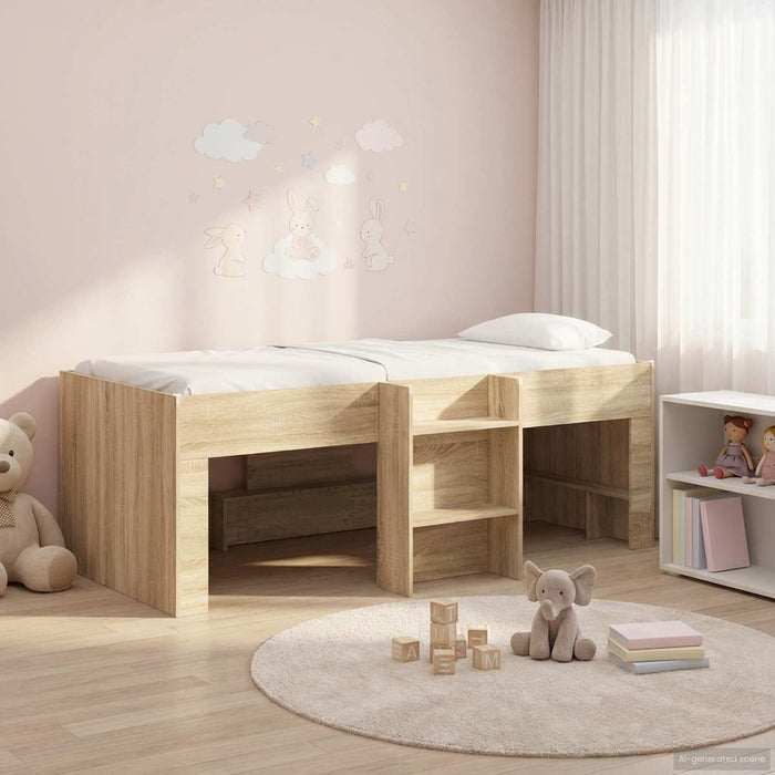 Cadru de pat loft pentru copii cu scară Sonoma 90 x 200 cm - WALTI WALTI