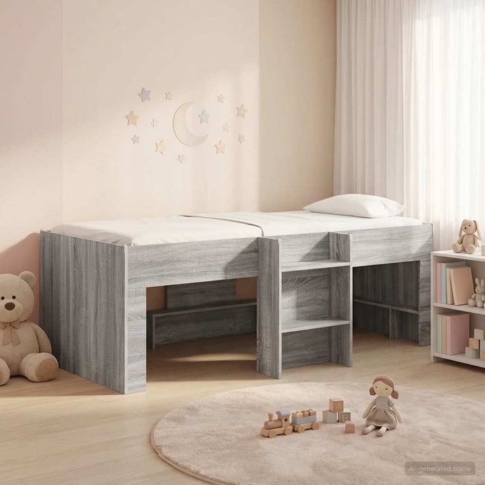 Cadru de Pat Înalț pentru Copii Sonoma gri 90 x 200 cm WALTI
