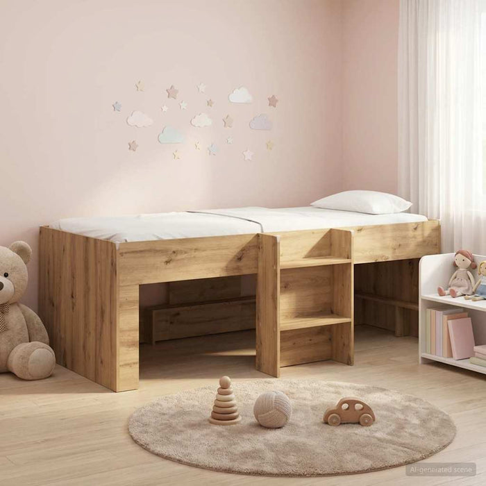 Cadru de Pat Înalț pentru Copii Stejar Artizanal 90 x 200 cm WALTI