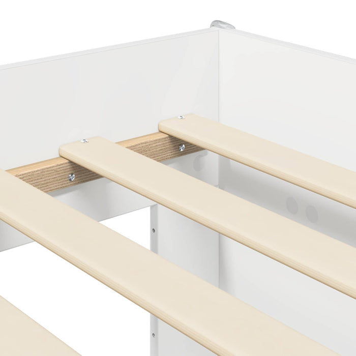 Cadru de Pat Înalț pentru Copii 2 pcs Alb 98.5 x 200 cm - WALTI WALTI