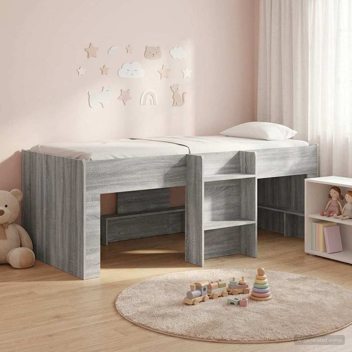 Cadru de Pat Înalț pentru Copii Sonoma gri 98.5 x 200 cm WALTI
