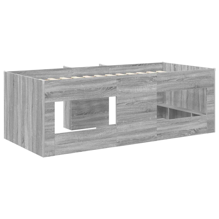 Cadru de Pat Înalț pentru Copii Sonoma gri 98.5 x 200 cm WALTI