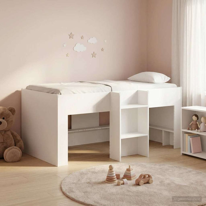 Cadru de Pat Înalț pentru Copii Alb 80 x 160 cm Lemn prelucrat WALTI