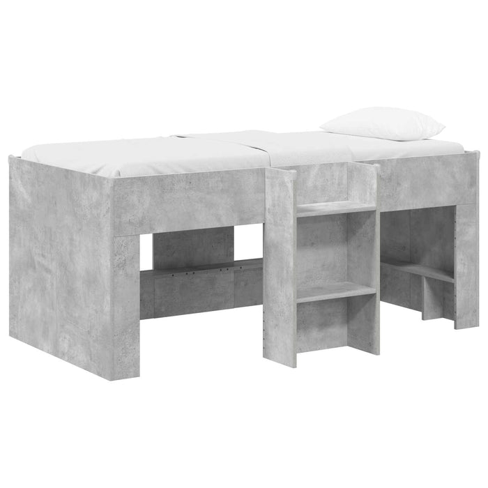 Cadru de Pat Înalț pentru Copii 2 pcs Beton Lemn prelucrat - WALTI WALTI