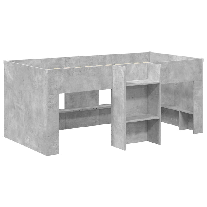 Cadru de Pat Înalț pentru Copii 2 pcs Beton Lemn prelucrat - WALTI WALTI