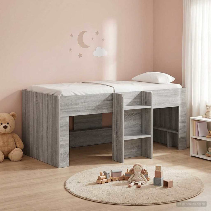 Cadru de Pat Înalț pentru Copii Sonoma gri 80 x 160 cm WALTI